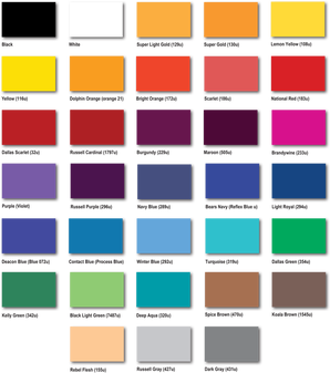 Wilflex Color Chart